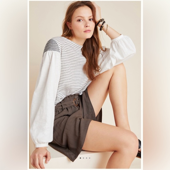 Anthropologie White Aiden Textured Top in Size Small - Picture 1 of 13